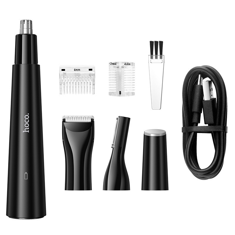 Тример для носа 3-в-1 HOCO HP37 Three-in-one multifunctional nose hair trimmer Black Київ - фото 8
