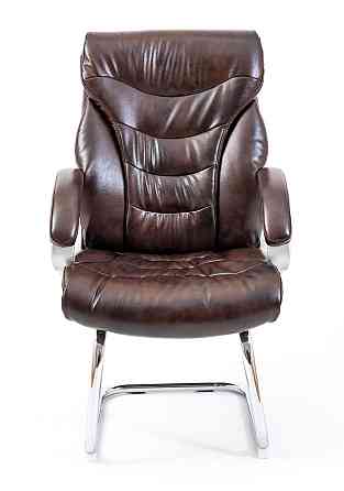 Офісне Конференційне Крісло Richman Cagliari Titan Dark Brown Хром CF Коричневий Київ