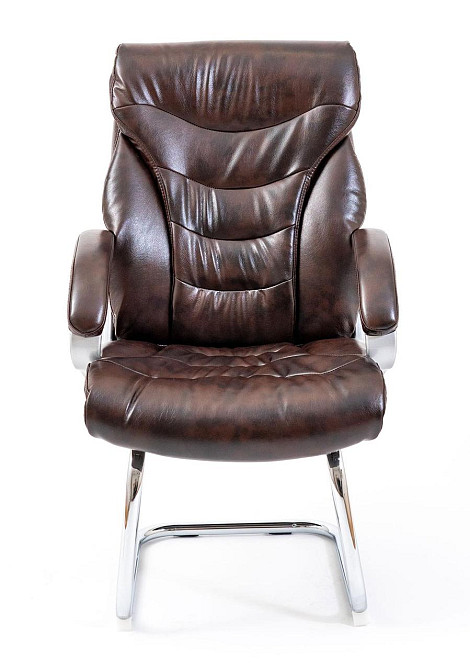 Офисное Конференционное Кресло Richman Cagliari Titan Dark Brown Хром CF Коричневый Киев - изображение 2