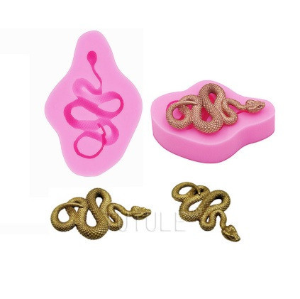 Силиконовая форма Змея 53 на 36 мм розовый Киев - изображение 3
