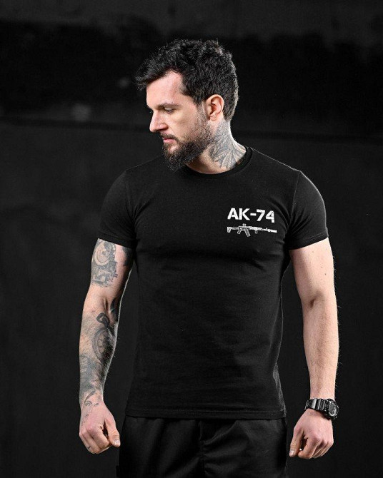 Мілітарі футболка АК чорна ДЛ6486 Одеса - фото 2