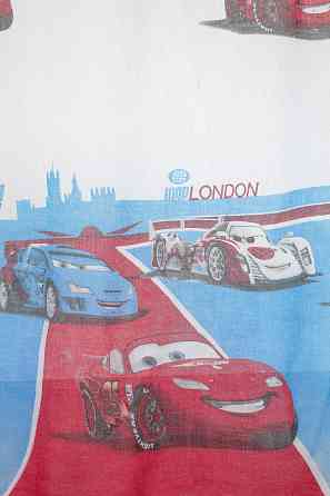 Кухонный комплект VR-Textil № 062к шторка с ламбрекеном голубой с белым 150х170 см (59-740) Киев