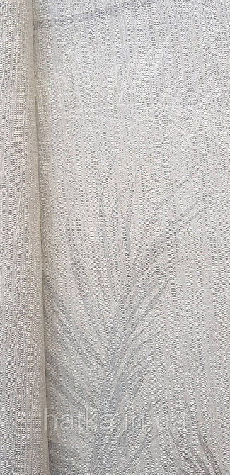 Шпалери вініл на флізеліні гарячого тиснення DUKA Selective1.06х10 листя папороті.сірі білі на сірому DK32250-1 Київ - фото 2