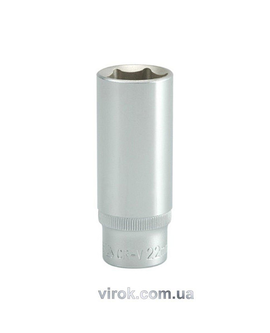 Головка торцева 6-гранна YATO : подовжена, квадрат 1/2", М= 22 мм, L= 76 мм [12/60/120] Одеса - фото 1