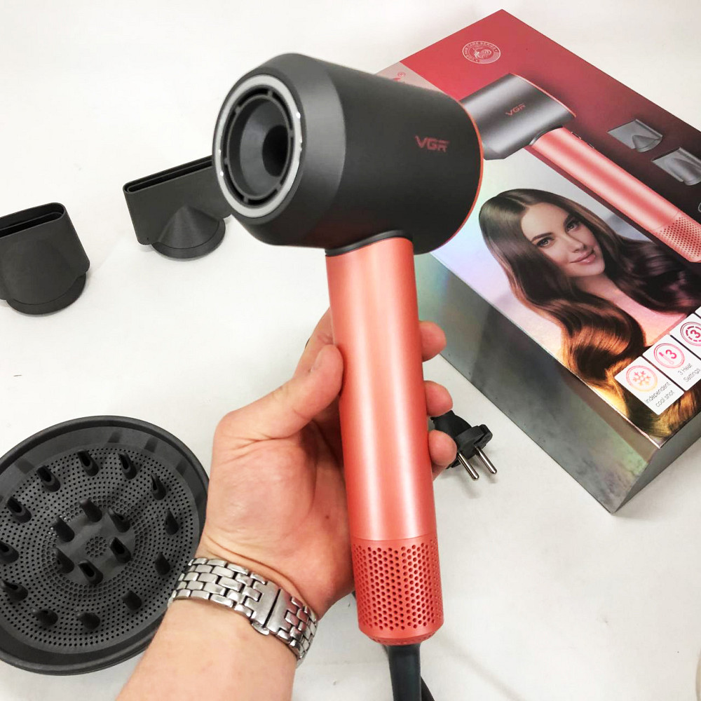 Професійний фен для об'єму, Фен для волосся з дифузором Зручний надійний волосся ET-32 Івано-Франківськ - фото 4