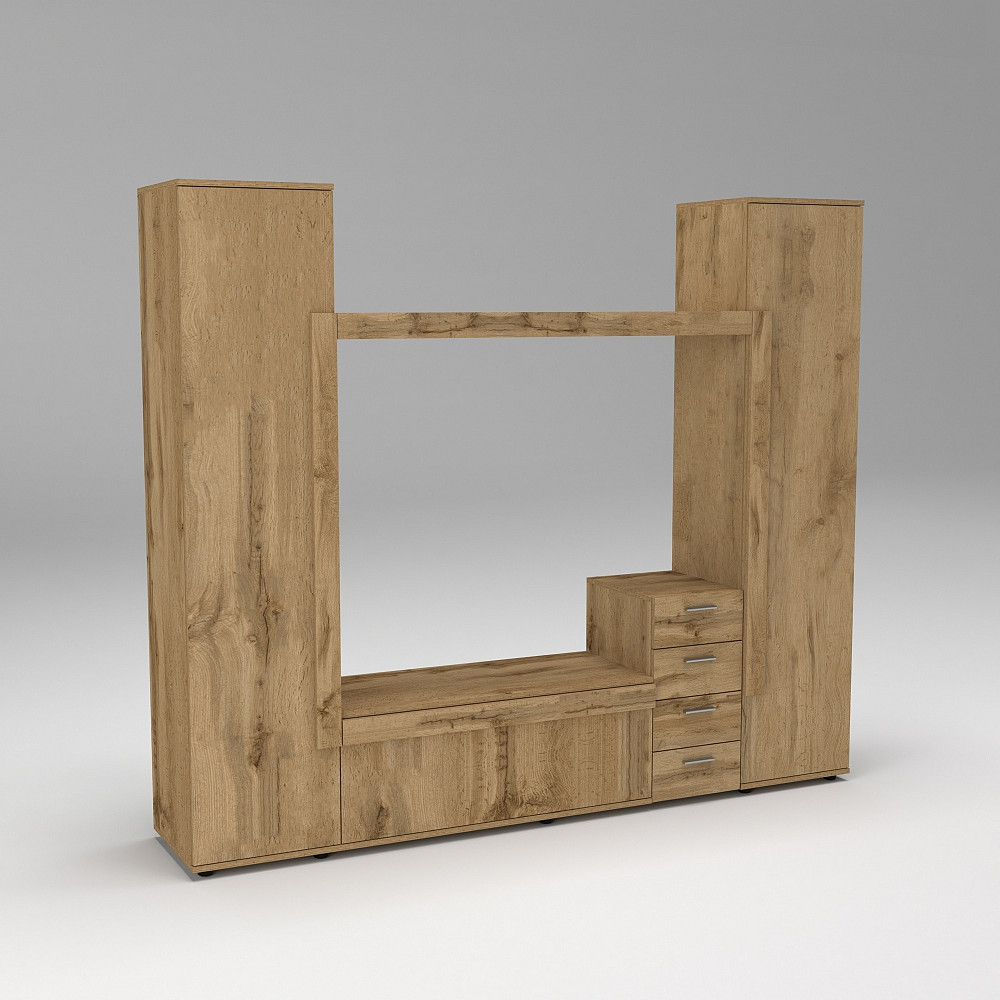 Стенка в гостиную под ТВ Эхо-2, Дуб Аппалачи, 2160х420х1850 Львов - изображение 3