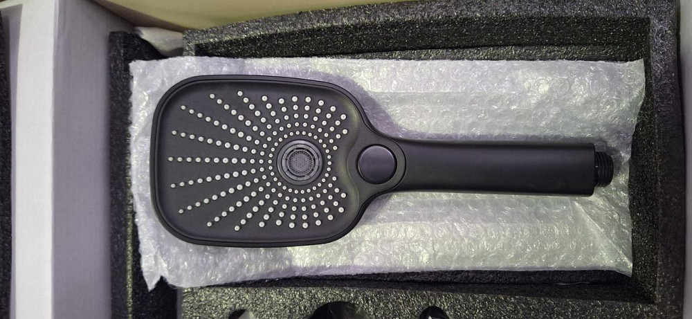 Душова система прихованого монтажу Qtap Gemini на три споживачі QTGEM114BLM45703 чорна/матова Київ - фото 7