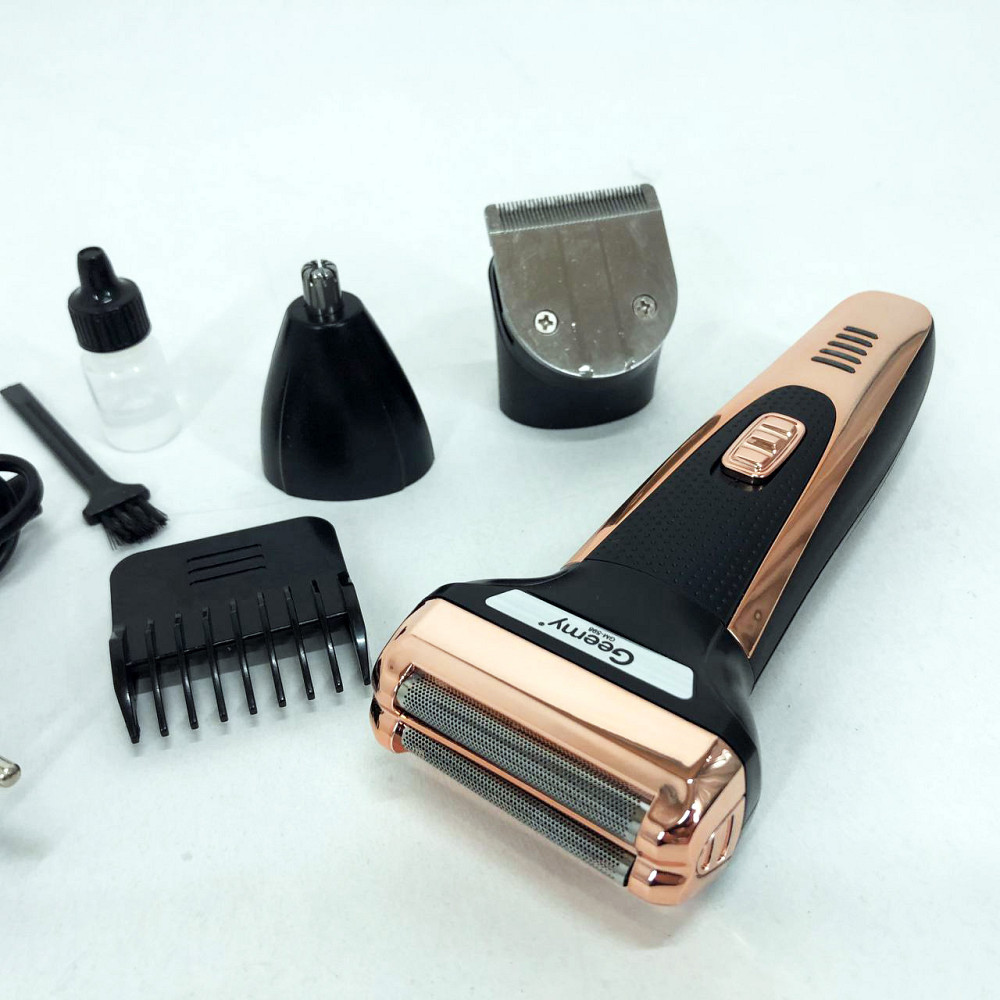 Компактна електробритва чоловіча GEMEI GM-598, Акумуляторна машинка для стрижки, Портативна бритва LA-89 Львів - фото 6