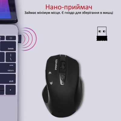 Мышка Promate Cursor Wireless Black (cursor.black) Винница - изображение 6
