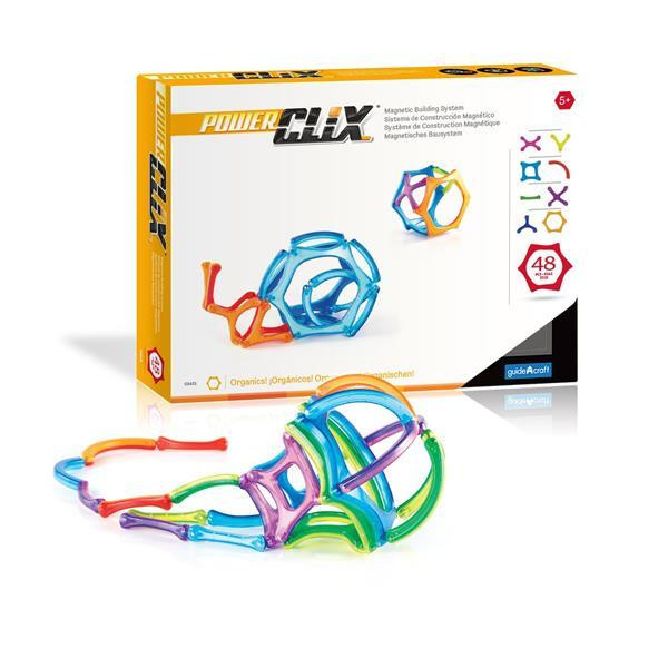 Магнітний конструктор Guidecraft PowerClix Organics, 48 деталей (G9431) Харків - фото 1
