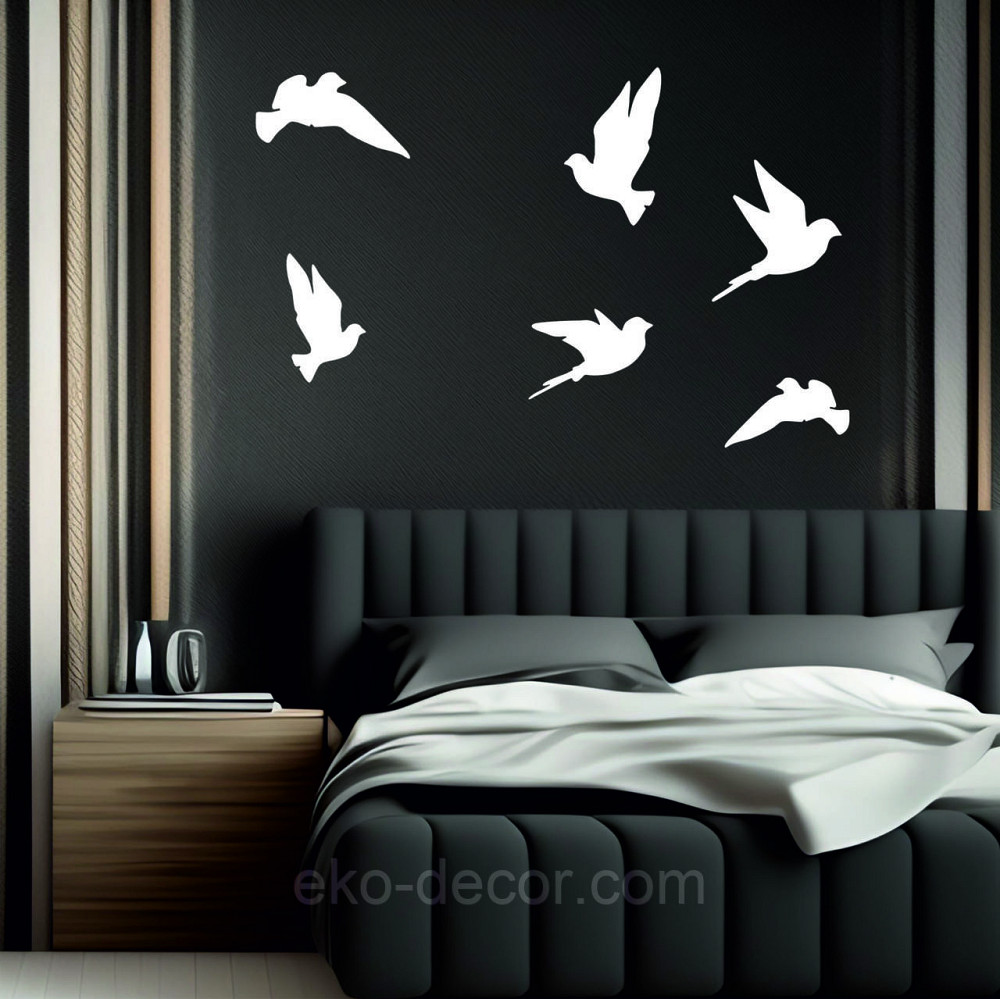 Декоративне настінне Панно «Пташка» Декор на стіну(ціна за 1шт) 20*14 см, Білий Київ - фото 6