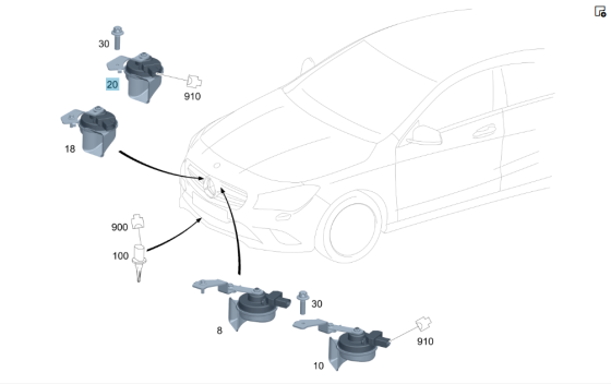 Mercedes-Benz  A0075421620 Клаксон високочастотний 510 Hz CLA Shooting Brake X117 CLA C117 GLA X156 A-class W176 Одеса