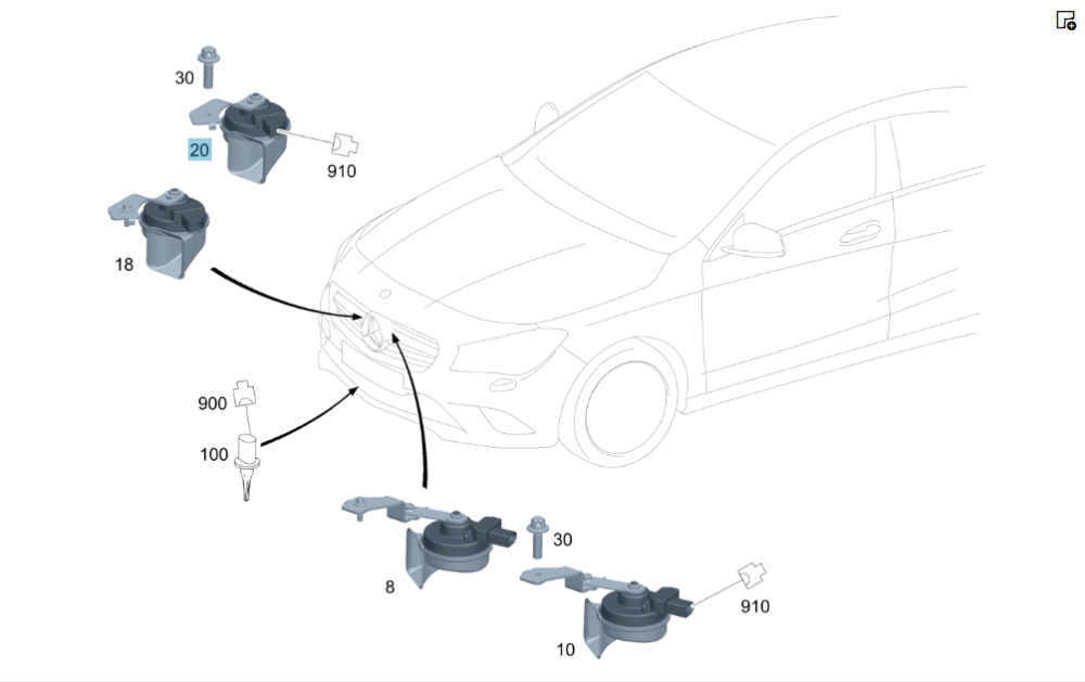 Mercedes-Benz  A0075421620 Клаксон високочастотний 510 Hz CLA Shooting Brake X117 CLA C117 GLA X156 A-class W176 Одеса - фото 2