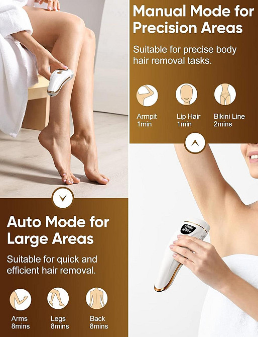 Эпилятор IPL Hair Removal DYM-022 с охлаждением, лазерная эпиляция, фотоэпиляция для тела, удаление волос Киев - изображение 4