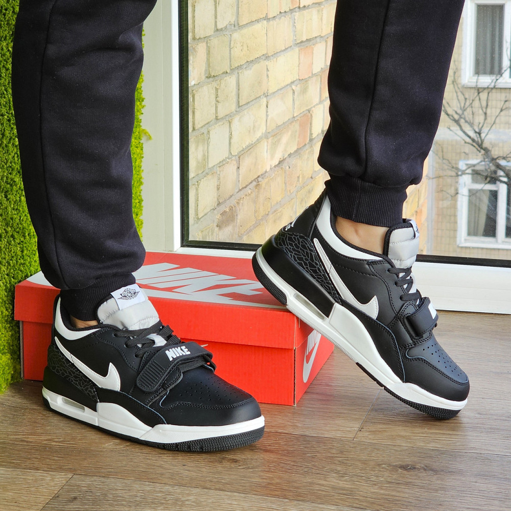 Чоловічі Термо Кросівки Nike Jordan Чорні Шкіряні Джордан Найк Єврозима (розміри:41,42,43,44,45) Відео Огляд Дніпро - фото 10