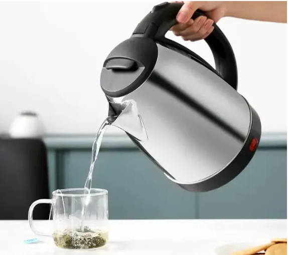 Дисковий електрочайник із нержавіючої сталі SMURFETT SC-20A 2л 1500Вт (Чорний) Одеса - фото 1