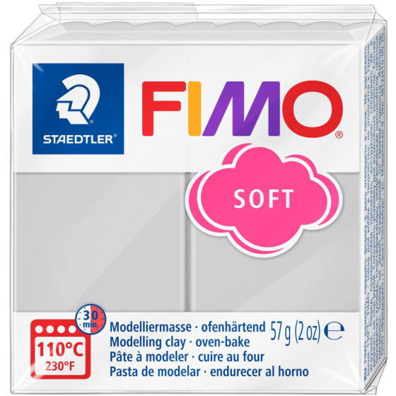 Пластика для біжутерії Soft Сіра 57г Fimo Київ