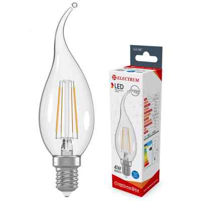 Лампочка Electrum C37 4W GL LC- 4F Е14 4000K (A-LC-1368) Винница