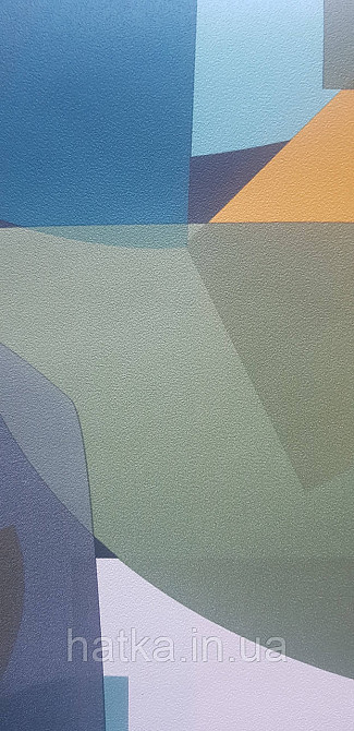 Обои виниловые на флизелине Rasch Clasik 0,53х10 абстракция фигуры зеленые бирюзовые желтые Киев - изображение 3