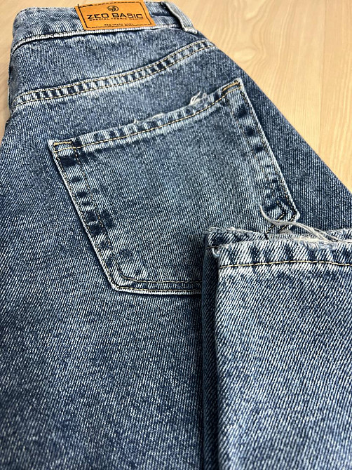 Джинси жіночі Zeo Basic 4635 WIDE LEG palazzo jeans висока посадка широкі довгі світло сині, світло-синій, 36, 36, 74 см, 102 см Київ - фото 11