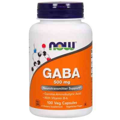 Амінокислота Now Foods GABA (гамма-аміномасляної кислоти) 500мг, 100 дотримуються в (NOW-00087) Вінниця