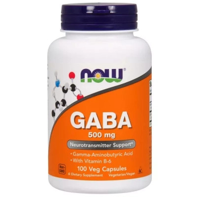 Амінокислота Now Foods GABA (гамма-аміномасляної кислоти) 500мг, 100 дотримуються в (NOW-00087) Вінниця - фото 1