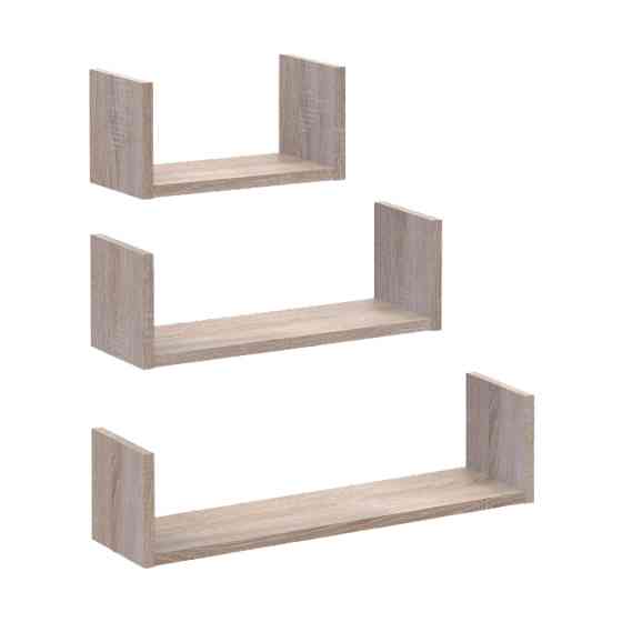 Комплект полиць Doros Філ Дуб Сонома 3 шт. 30/45/60х15х15 DRS-011648 Дніпро