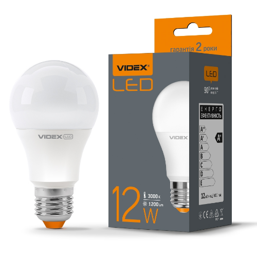 Лампа A60e 12W E27 3000K 220V LED Videx Житомир