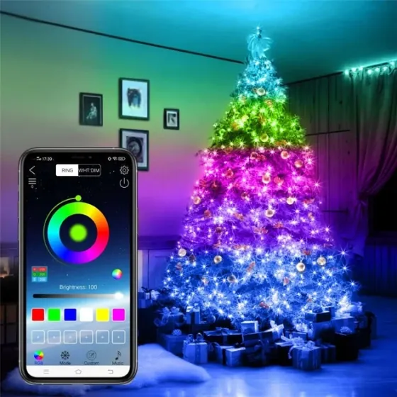 LED гірлянда 5 м з Bluetooth та управлінням через смартфон, 100 LED, робота через додаток APP BT Київ