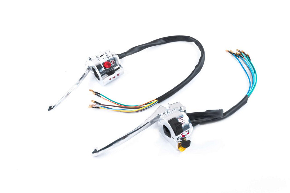 Блоки кнопок керма (пара) мопед Дельта (хром, важелі, кріплення) Мукачево - фото 1