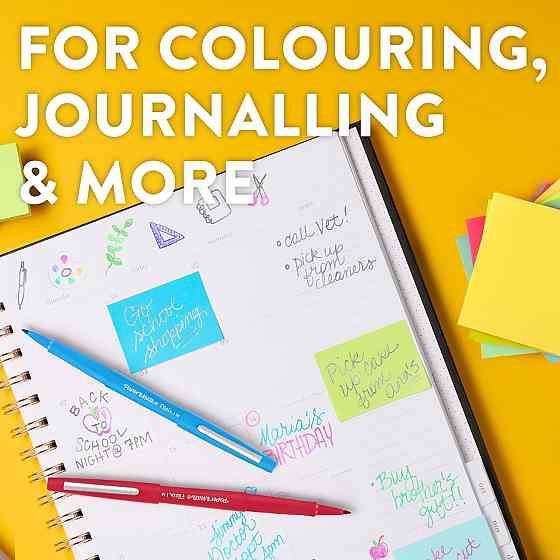 Фломастер PaperMate Flair Original, felt tip середня 0.7 мм, набір 16 кольорів Київ