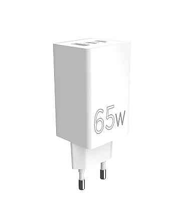 Мережевий зарядний пристрій Sigma mobile X-power 65 W GaN, PD, QC (2xUSB-C + 1xUSB-A) White (PS65-01) ( 24216 ) Харьков