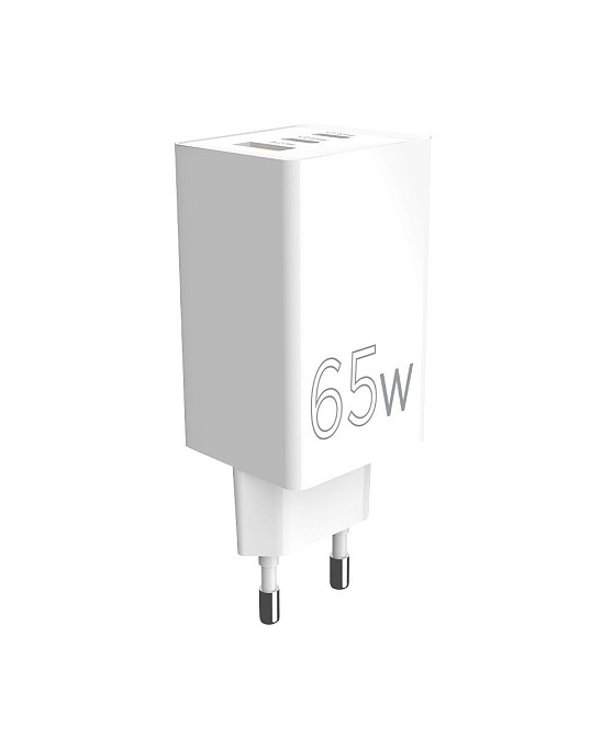 Мережевий зарядний пристрій Sigma mobile X-power 65 W GaN, PD, QC (2xUSB-C + 1xUSB-A) White (PS65-01) ( 24216 ) Харьков - изображение 4