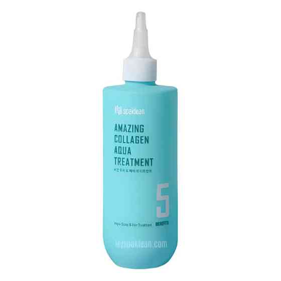 Маска-филлер быстрая реконструкция для сухих и поврежденных волос с коллагеном и кератином Amazing Collagen Aqua Treatment Spaklean 300 мл Киев