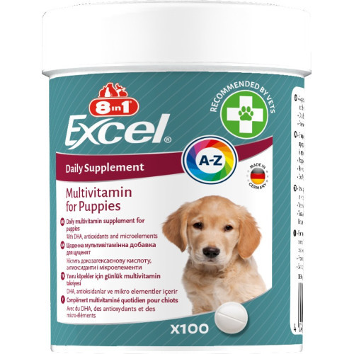 Вітаміни 8in1 Excel Multi Vitamin Puppy для цуценят та молодих собак мультивітамін 100 шт Київ - фото 1