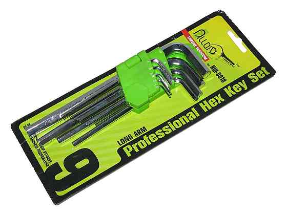 Набор шестигранников 9 пр. Alloid НШ-0918 удлиненных 1.5-10мм (наб.) Винница