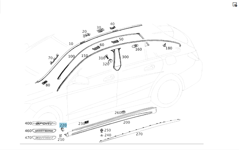 Mercedes-Benz  A0019912271 Фіксатор порогу на передньому крилі CLA Shooting Brake X117 CLA C117 GLA X156 A-class W176 B-class W246 Одеса - фото 1