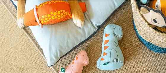 М'яка іграшка для собак Beco Pets Т-Рекс Блакитний M Луцк