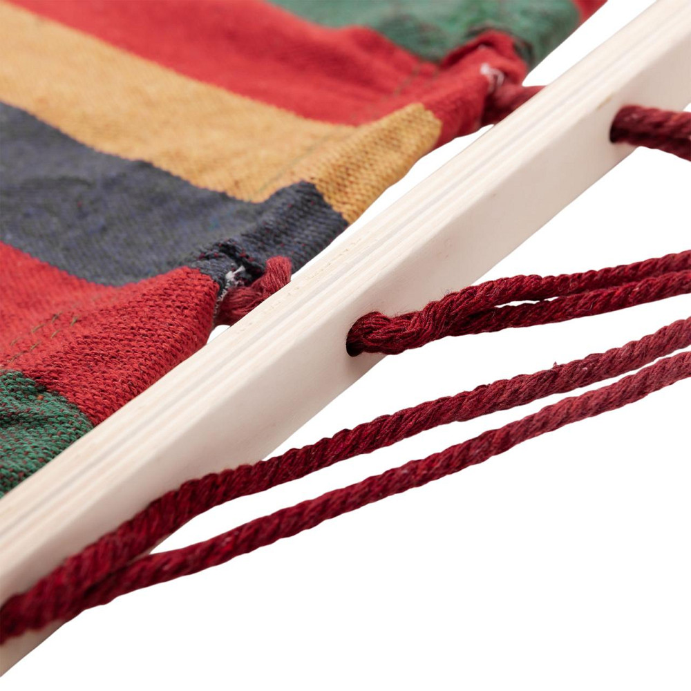 Гамак туристичний підвісний тканинний 174х80 см з планкою Червоний SJ-0010-2R Коломыя - изображение 6