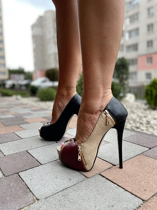 Туфлі жіночі ESMERALDA бордові еко-шкіра каблук 13см (T1782A-B286) Коломия - фото 2