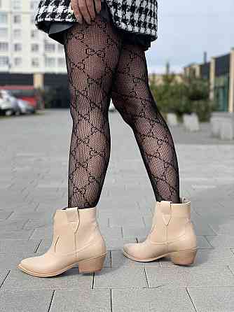 LIRIO Черевики жіночі LIRIO бежеві натуральна шкіра висота 13см каблук 5см 38р.39р. ( /10140) Коломыя