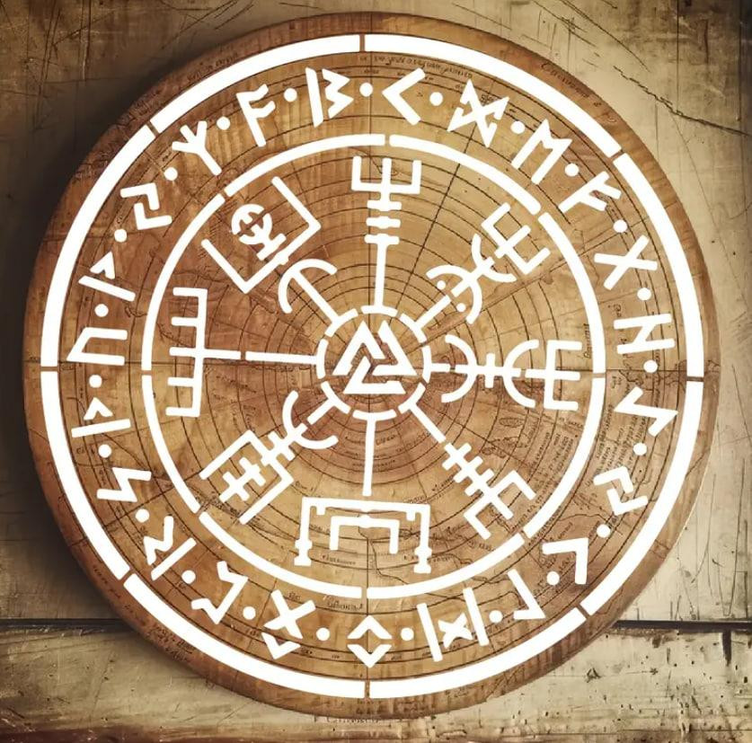 Набор из 4 многоразовых трафаретов рунической письменности, 15см, для росписи кельтского алфавита,Ve Киев - изображение 2