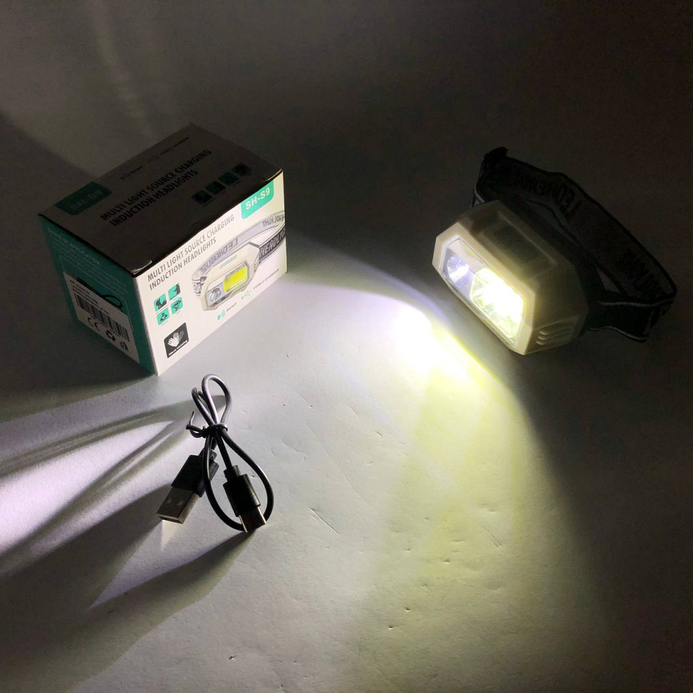 Ліхтарик налобний світлодіодний надпотужний, Led headlamp налобний ліхтар, Ліхтар на лоб потужний HJ-82 Львів - фото 7