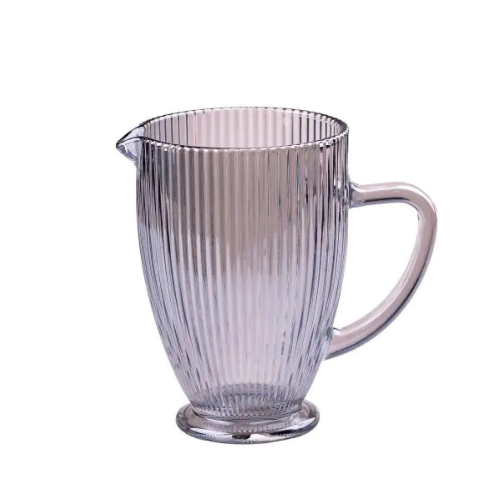 Голубий ребристий кувшин для напоїв 1,2 л Київ - фото 1