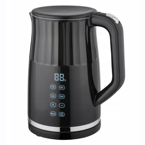Електрочайник 1,7л нерж.сталь/пластик чорний KM1713 KAMILLE Житомир