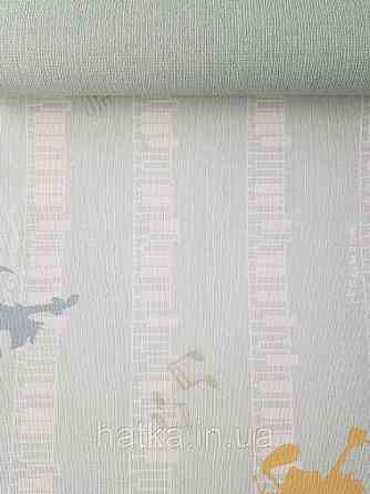 Обои виниловые на флизелине AdaWall Ada Kids метровые детские герои мультфильмов музыкальные инструменты ноты Киев