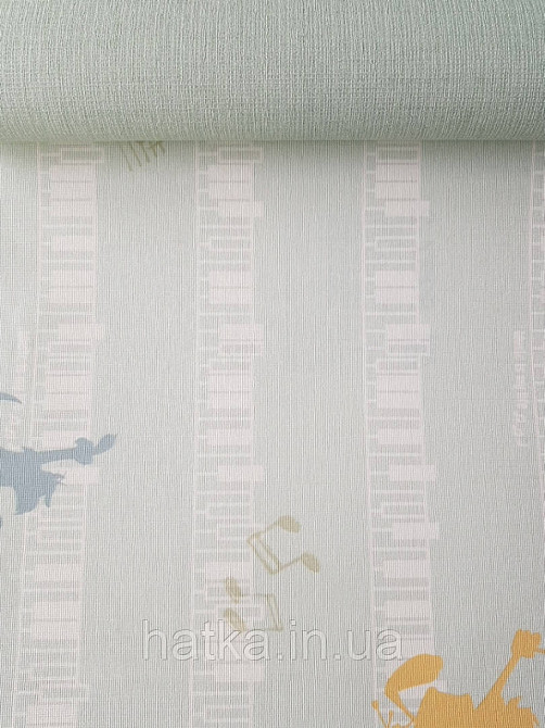 Шпалери вінілові на флізеліні AdaWall Ada Kids метрові дитячі герої мультфільмів музичні інструменти ноти Київ - фото 2