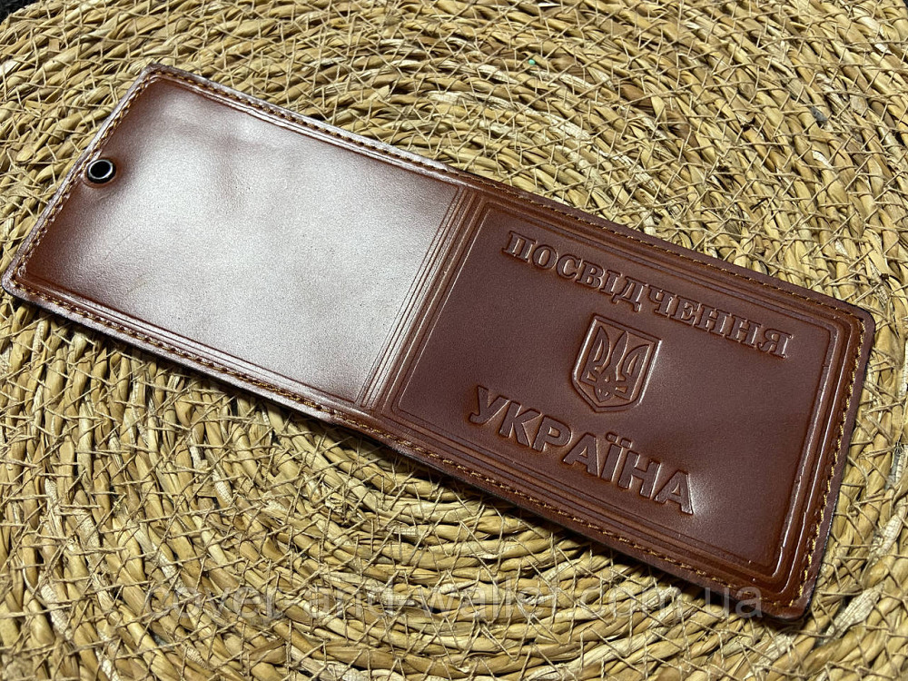 Універсальна обкладинка з гладкої глянсової шкіри "Посвідчення Україна" Київ - фото 5