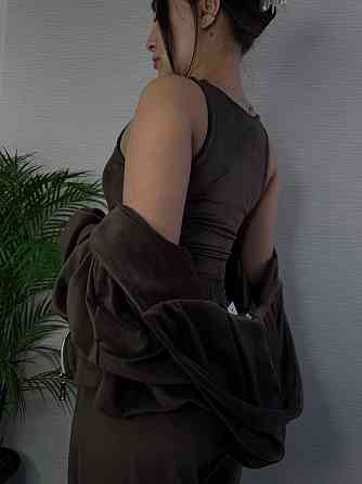 Женский стильный повседневный плюшевый костюм тройка Шоколад, 42/44 Одесса