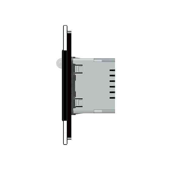 Cвітильник автоматичний для сходів підлоги датчик руху темряви, чорний, 2700K, 220В, 0.35Вт, огляд 120°, затримка 40с, дальність 4м LIVOLO (VL-C7FCL-2 Коломия